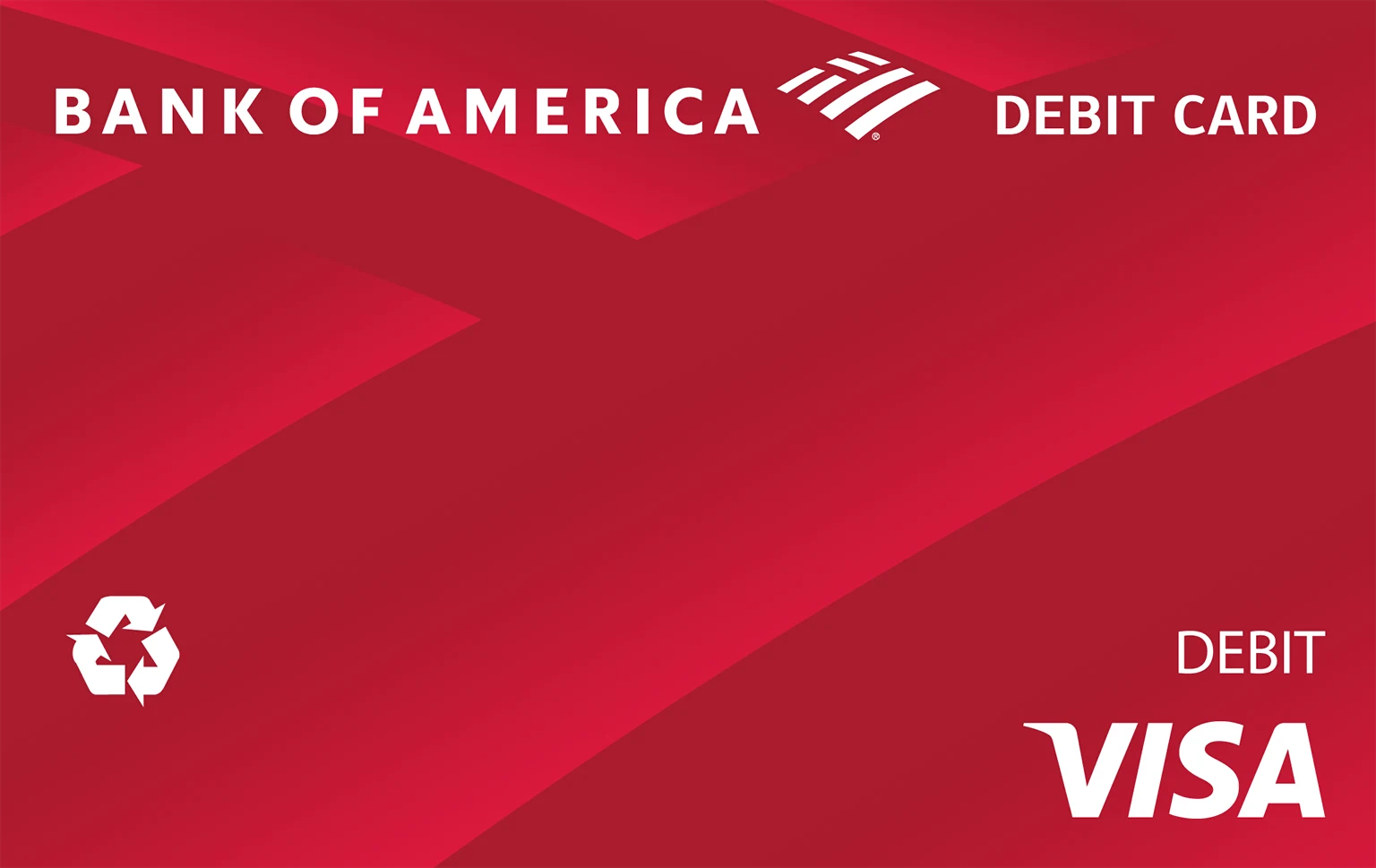Bank of America Visa Debit Card 卡面